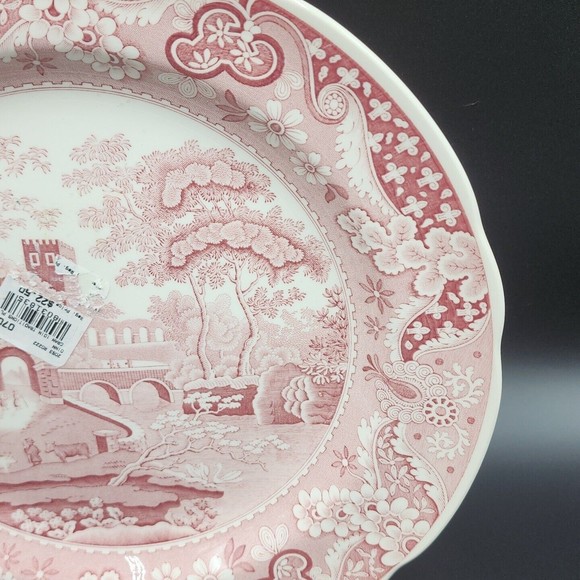 SPODE The Spode Archive Collection CASTLE 10 Inch Plate England Cranberry NWT - Picture 3 of 7